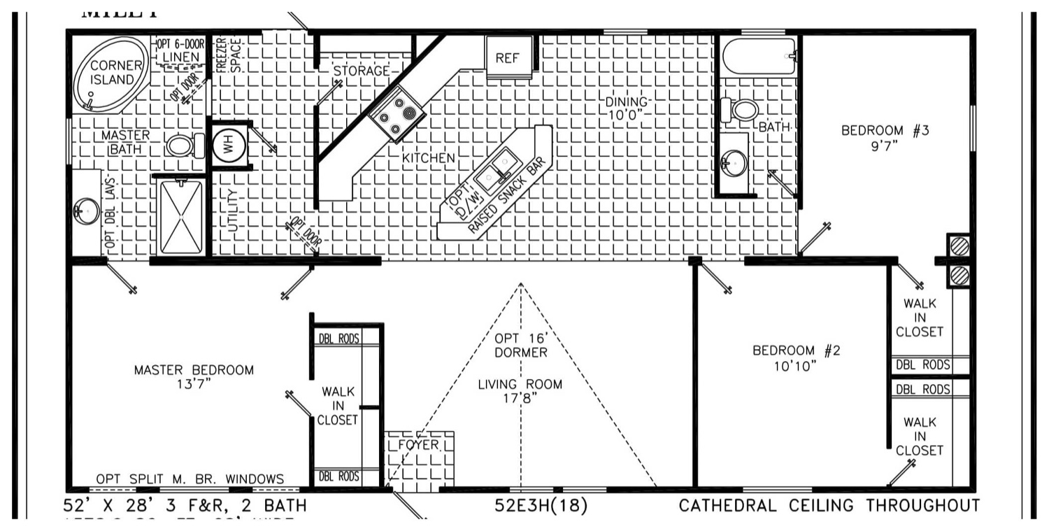 The Cole floor plan, 3 bed 2 bath, 1,378 square feet