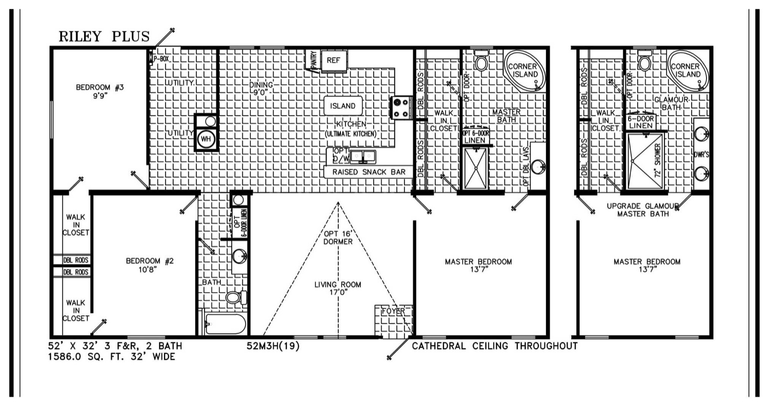The Julia Plus floor plan, 3 bed 2 bath, 1,586 square feet